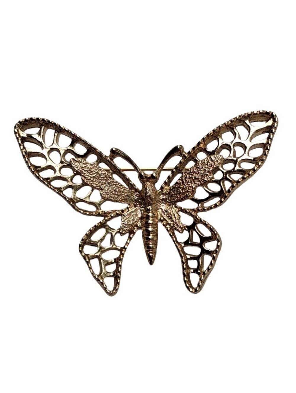 Vintage Sarah Coventry "Madam Butterfly" Goldtone Filigree Brooch Pin